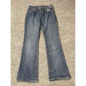 Duplex Bootcut Jeans Womens 6P 26x27 Blue Medium Wash Mid Rise Denim Embroidered
